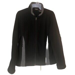 Guide Series Women’s Polartec Jacket Large Black Zip up 100% Fleece
